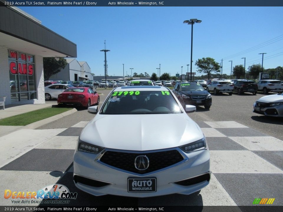 2019 Acura TLX Sedan Platinum White Pearl / Ebony Photo #2