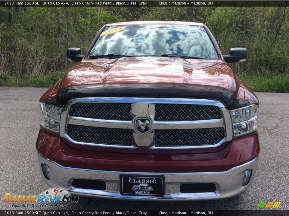 2013 Ram 1500 SLT Quad Cab 4x4 Deep Cherry Red Pearl / Black/Diesel Gray Photo #2