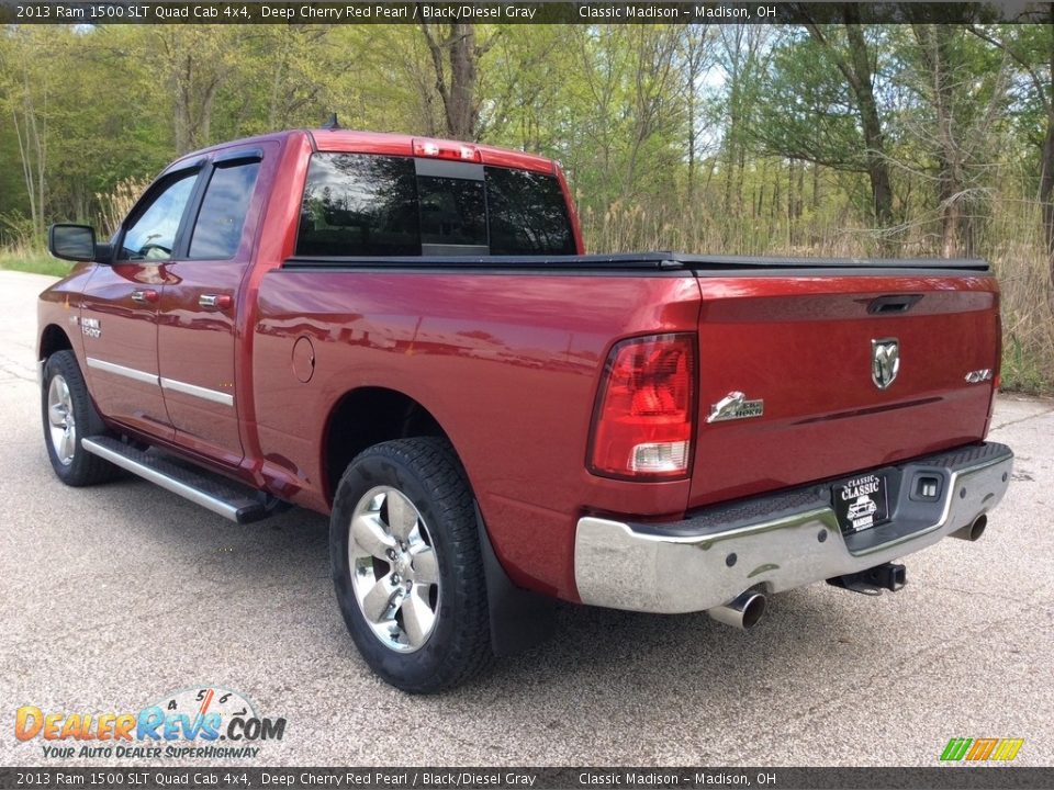 2013 Ram 1500 SLT Quad Cab 4x4 Deep Cherry Red Pearl / Black/Diesel Gray Photo #4