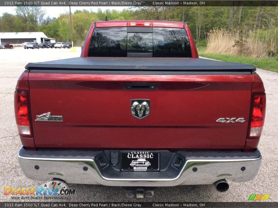 2013 Ram 1500 SLT Quad Cab 4x4 Deep Cherry Red Pearl / Black/Diesel Gray Photo #5