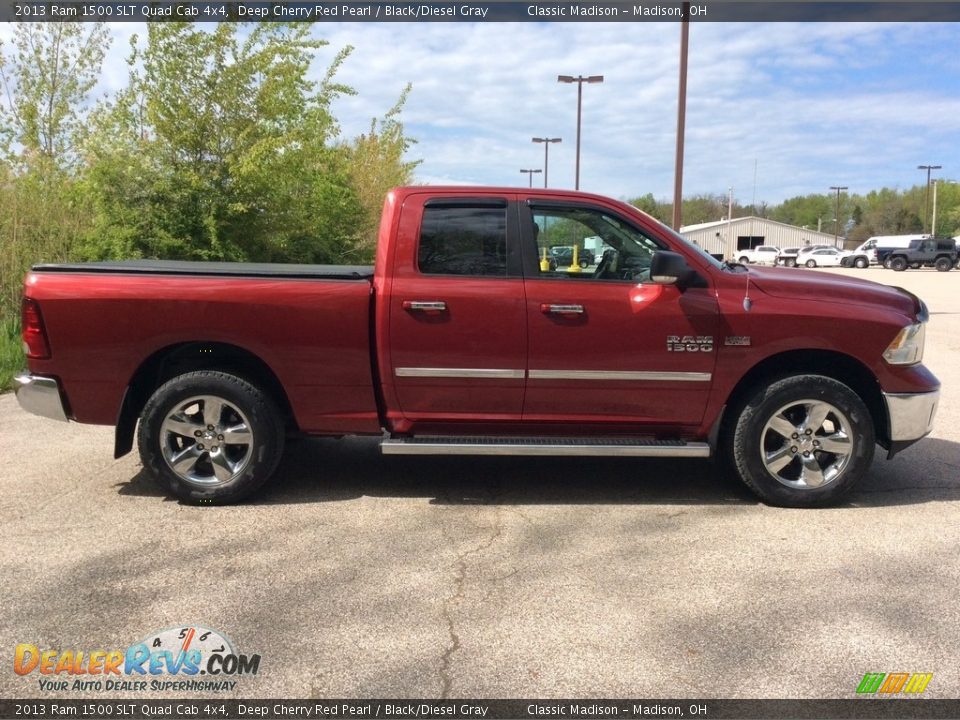 2013 Ram 1500 SLT Quad Cab 4x4 Deep Cherry Red Pearl / Black/Diesel Gray Photo #8