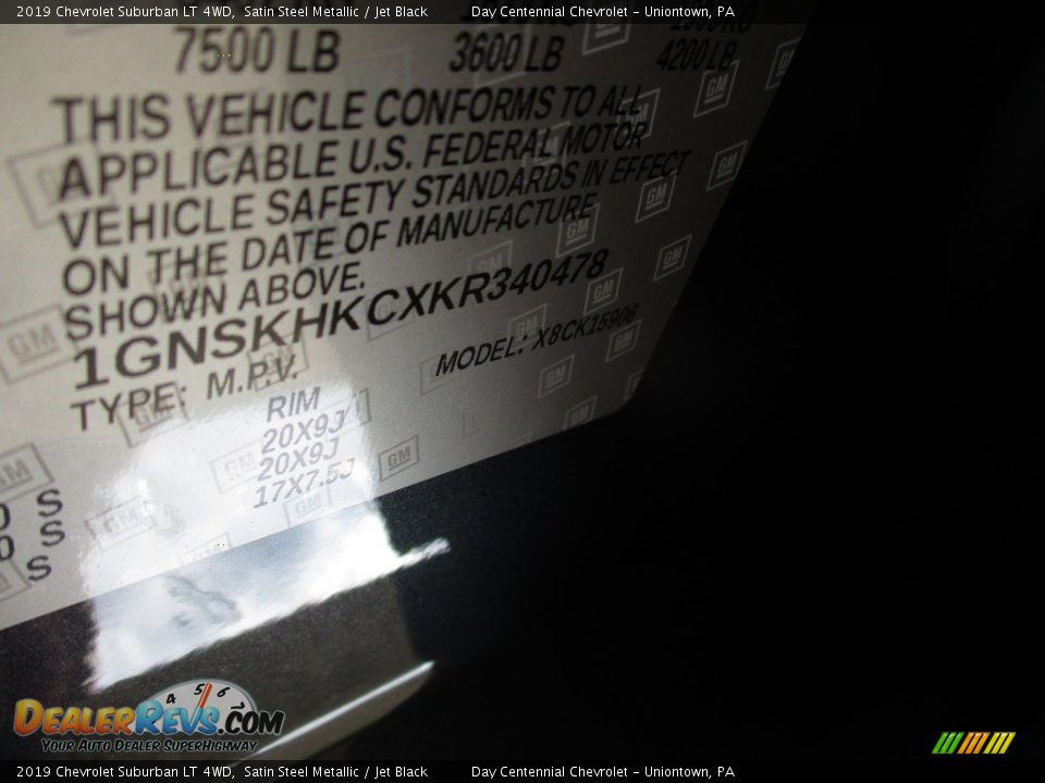 2019 Chevrolet Suburban LT 4WD Satin Steel Metallic / Jet Black Photo #19