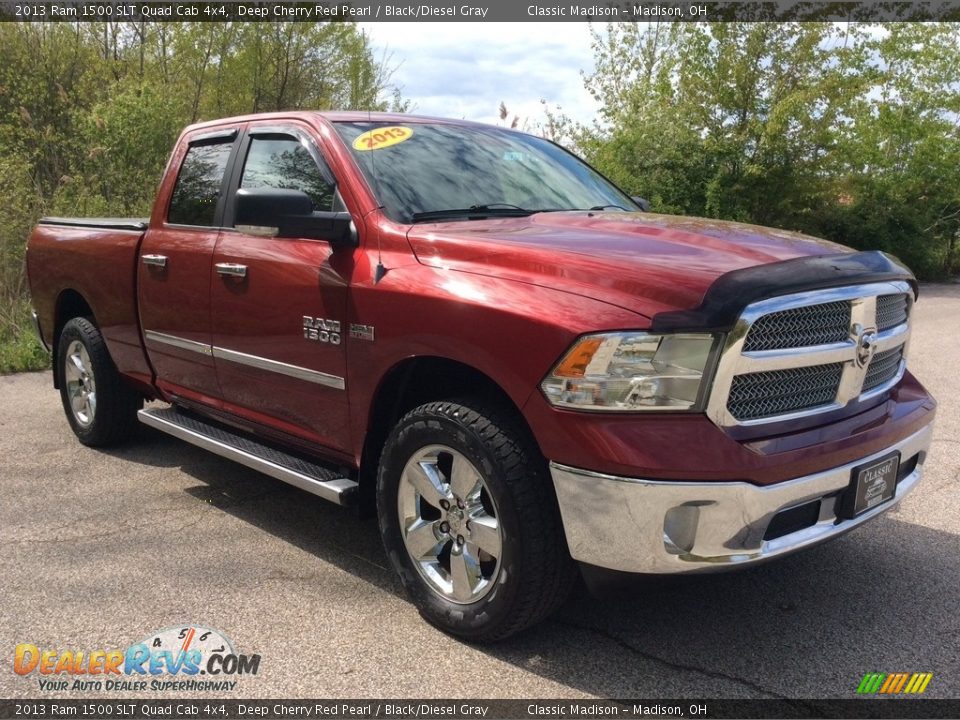 2013 Ram 1500 SLT Quad Cab 4x4 Deep Cherry Red Pearl / Black/Diesel Gray Photo #9