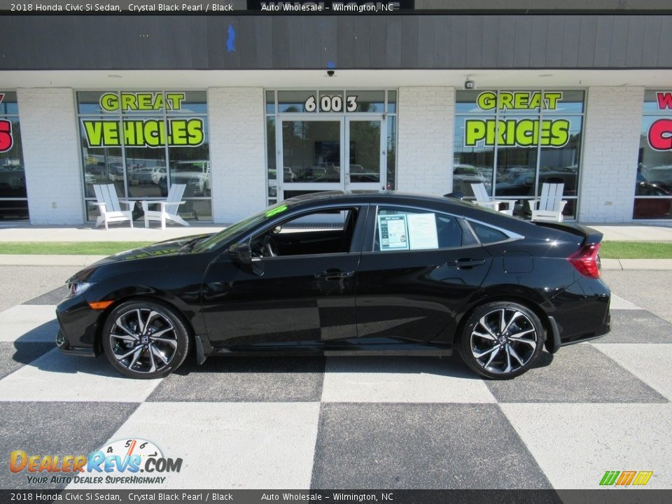 2018 Honda Civic Si Sedan Crystal Black Pearl / Black Photo #1