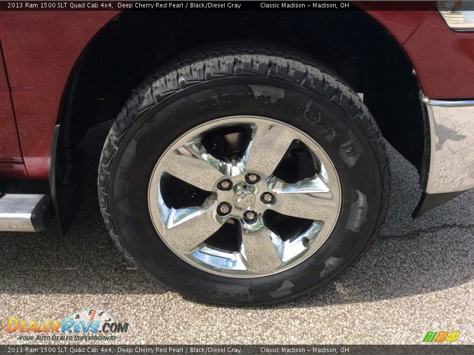 2013 Ram 1500 SLT Quad Cab 4x4 Deep Cherry Red Pearl / Black/Diesel Gray Photo #10