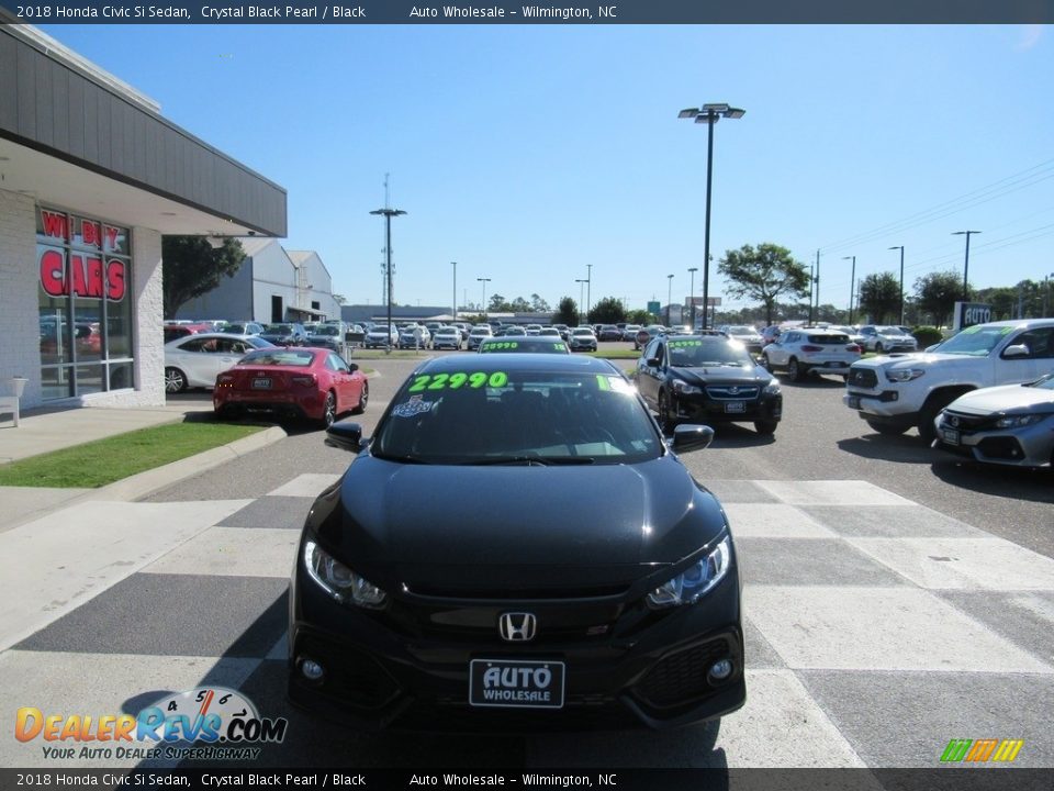 2018 Honda Civic Si Sedan Crystal Black Pearl / Black Photo #2