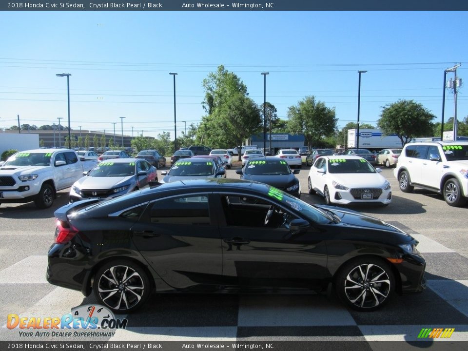 2018 Honda Civic Si Sedan Crystal Black Pearl / Black Photo #3