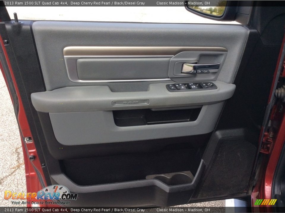 2013 Ram 1500 SLT Quad Cab 4x4 Deep Cherry Red Pearl / Black/Diesel Gray Photo #14