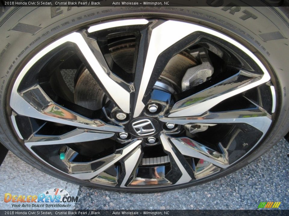 2018 Honda Civic Si Sedan Crystal Black Pearl / Black Photo #7