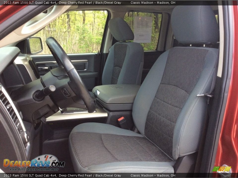 2013 Ram 1500 SLT Quad Cab 4x4 Deep Cherry Red Pearl / Black/Diesel Gray Photo #16