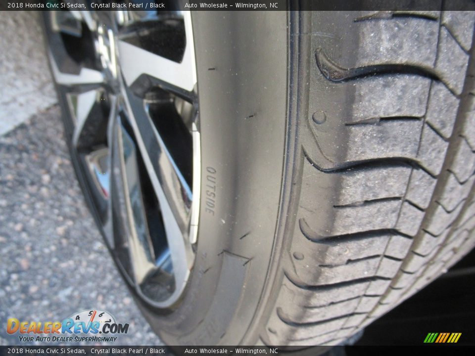 2018 Honda Civic Si Sedan Crystal Black Pearl / Black Photo #8