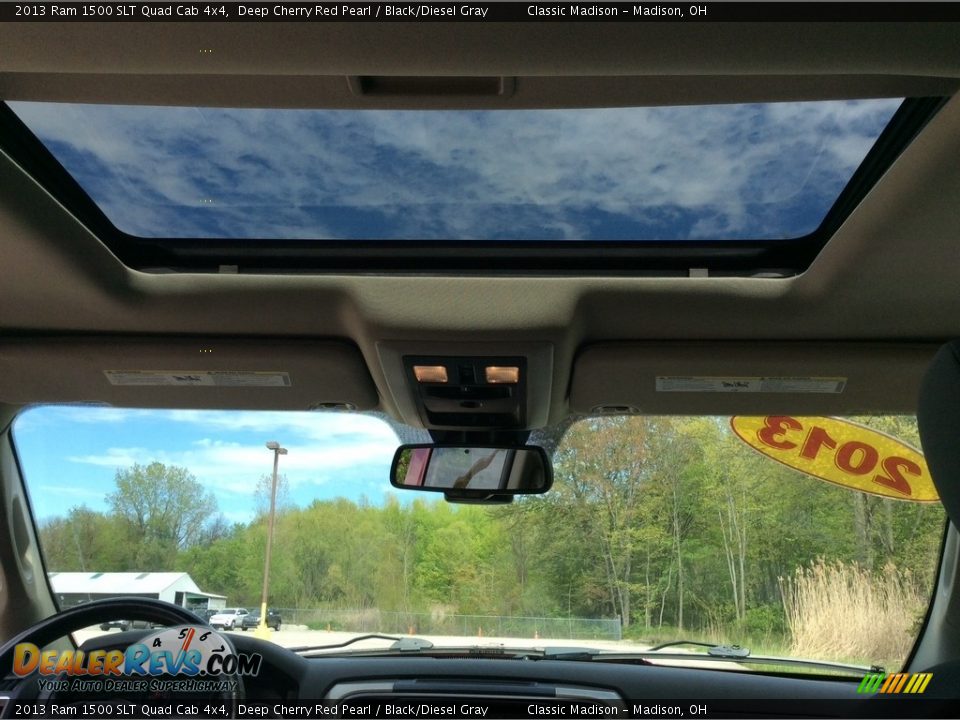 2013 Ram 1500 SLT Quad Cab 4x4 Deep Cherry Red Pearl / Black/Diesel Gray Photo #17