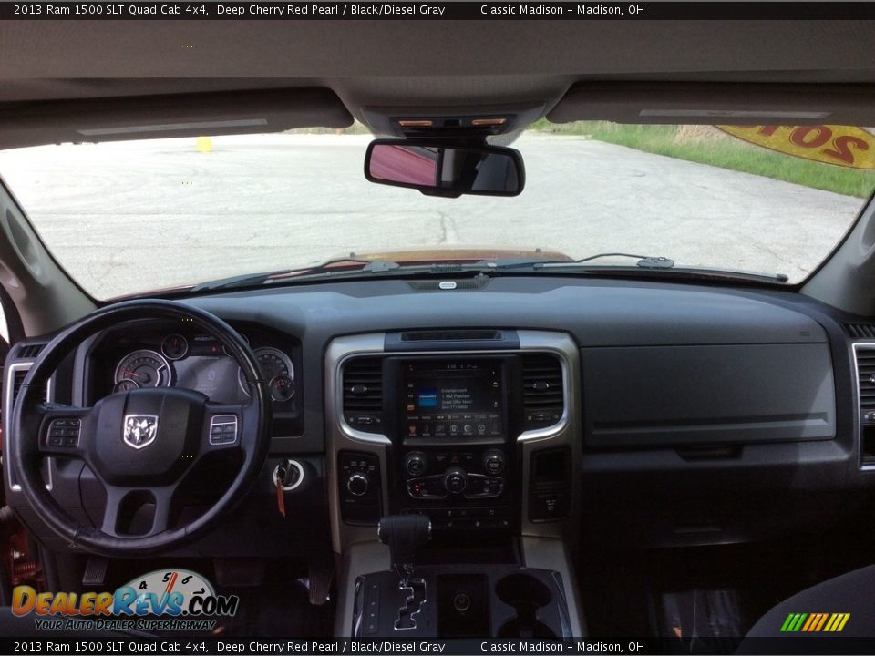 2013 Ram 1500 SLT Quad Cab 4x4 Deep Cherry Red Pearl / Black/Diesel Gray Photo #18