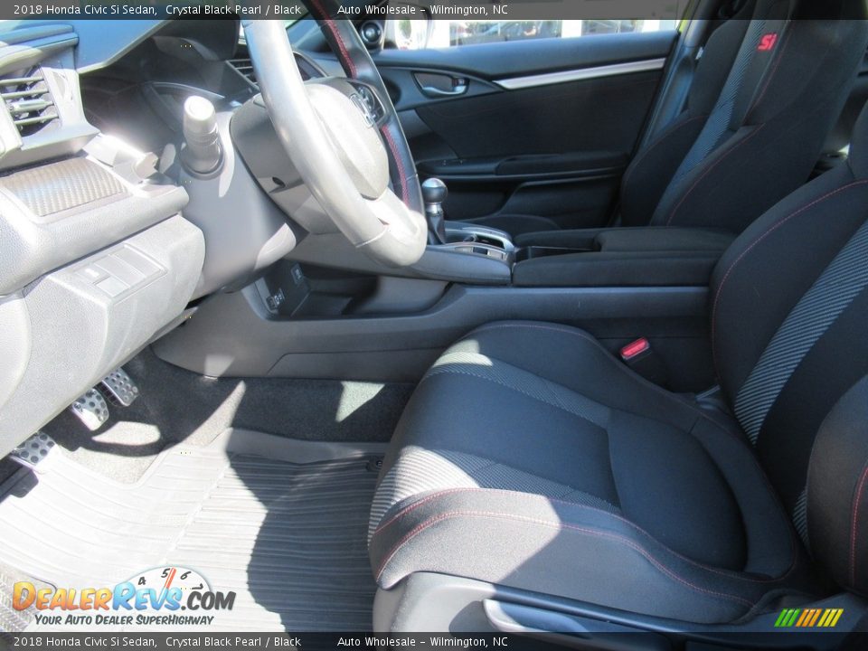2018 Honda Civic Si Sedan Crystal Black Pearl / Black Photo #10