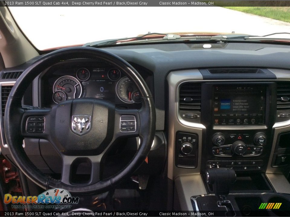 2013 Ram 1500 SLT Quad Cab 4x4 Deep Cherry Red Pearl / Black/Diesel Gray Photo #19