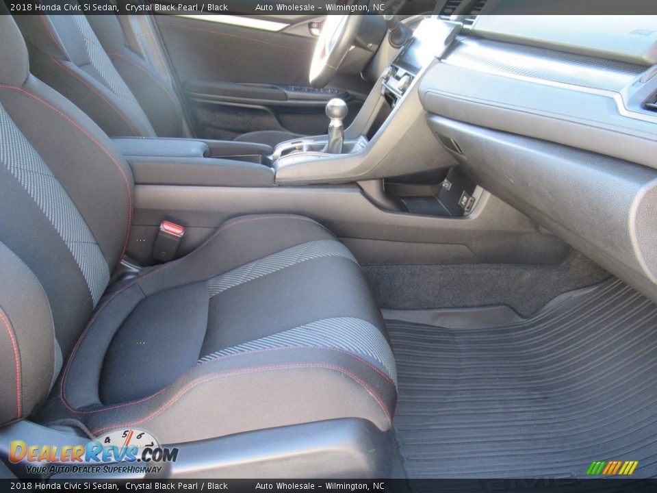2018 Honda Civic Si Sedan Crystal Black Pearl / Black Photo #12
