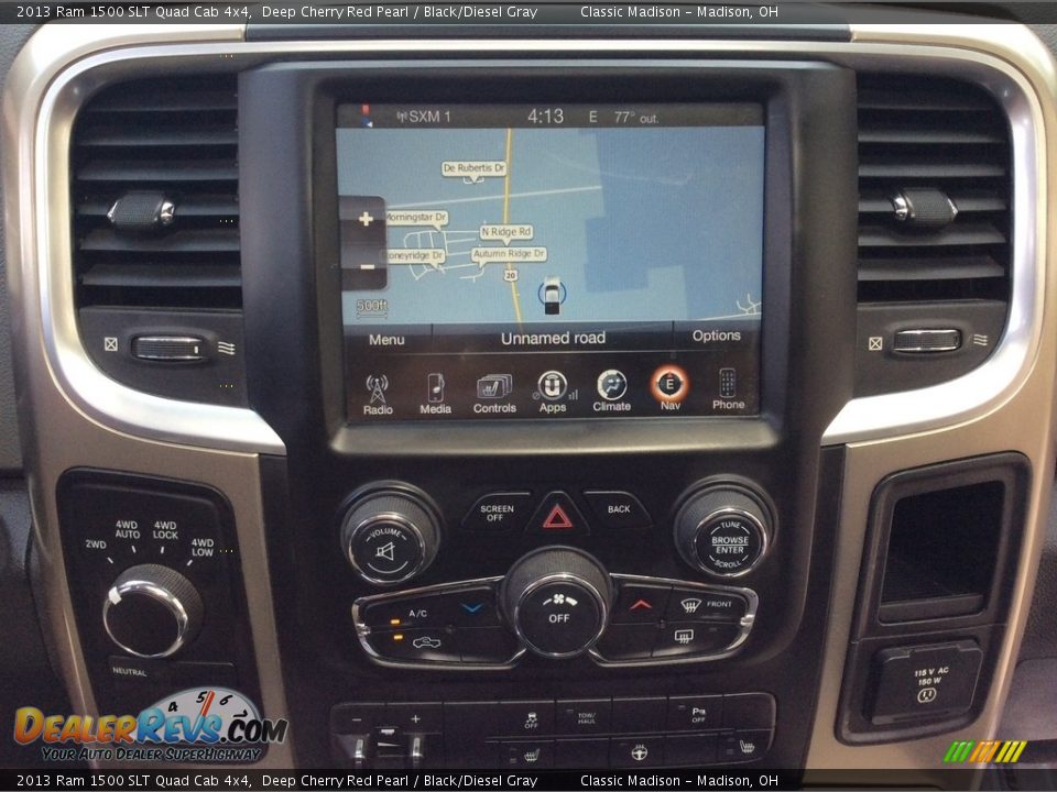 2013 Ram 1500 SLT Quad Cab 4x4 Deep Cherry Red Pearl / Black/Diesel Gray Photo #22