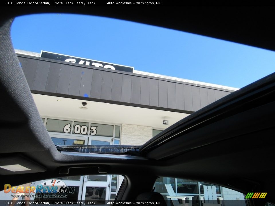 2018 Honda Civic Si Sedan Crystal Black Pearl / Black Photo #14