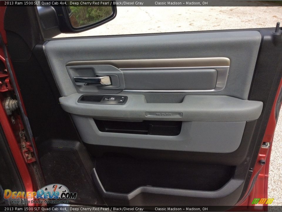 2013 Ram 1500 SLT Quad Cab 4x4 Deep Cherry Red Pearl / Black/Diesel Gray Photo #24