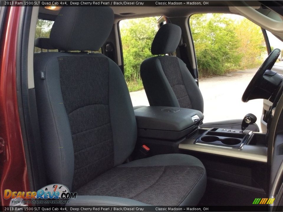 2013 Ram 1500 SLT Quad Cab 4x4 Deep Cherry Red Pearl / Black/Diesel Gray Photo #25