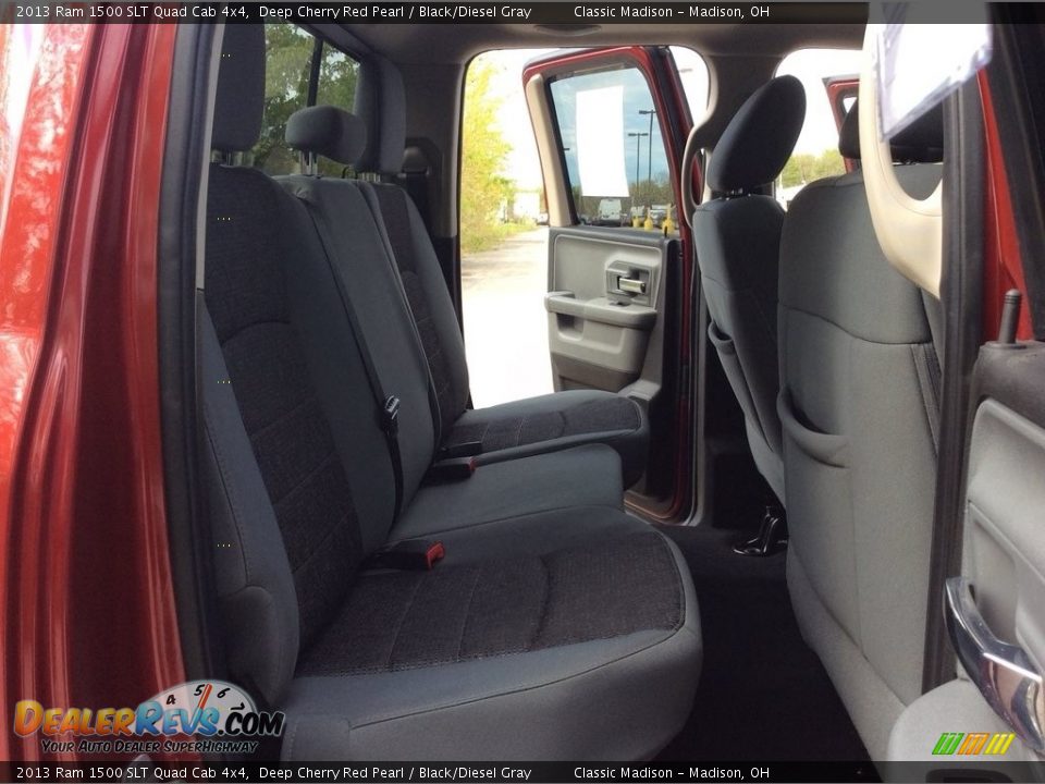 2013 Ram 1500 SLT Quad Cab 4x4 Deep Cherry Red Pearl / Black/Diesel Gray Photo #27