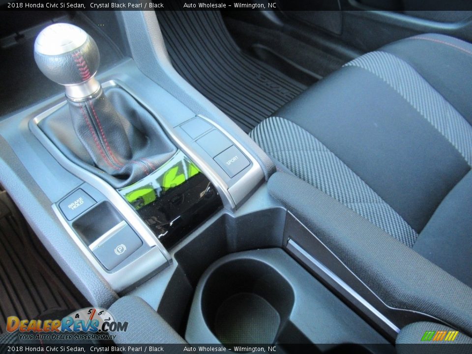 2018 Honda Civic Si Sedan Crystal Black Pearl / Black Photo #19