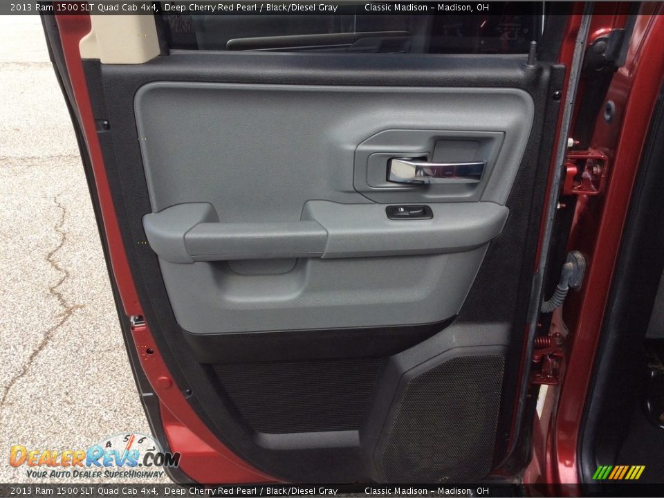 2013 Ram 1500 SLT Quad Cab 4x4 Deep Cherry Red Pearl / Black/Diesel Gray Photo #28