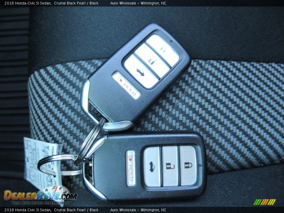 2018 Honda Civic Si Sedan Crystal Black Pearl / Black Photo #20