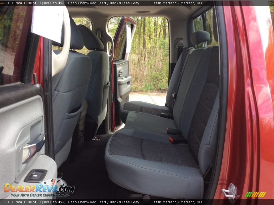 2013 Ram 1500 SLT Quad Cab 4x4 Deep Cherry Red Pearl / Black/Diesel Gray Photo #29