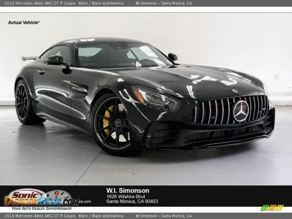 2019 Mercedes-Benz AMG GT R Coupe Black / Black w/Dinamica Photo #1
