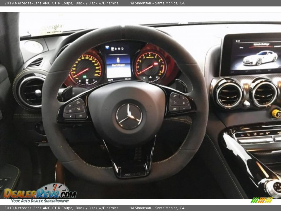 2019 Mercedes-Benz AMG GT R Coupe Black / Black w/Dinamica Photo #4