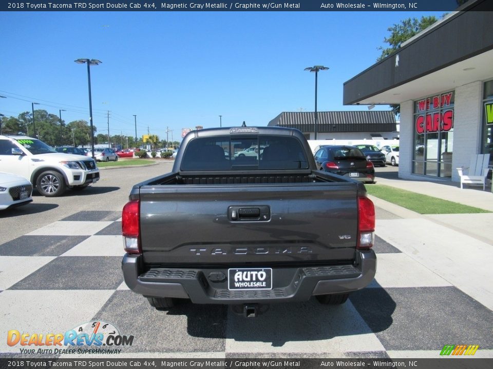 2018 Toyota Tacoma TRD Sport Double Cab 4x4 Magnetic Gray Metallic / Graphite w/Gun Metal Photo #4