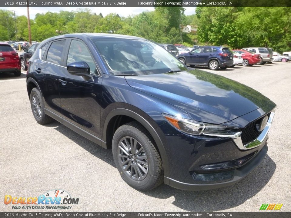 2019 Mazda CX-5 Touring AWD Deep Crystal Blue Mica / Silk Beige Photo #3