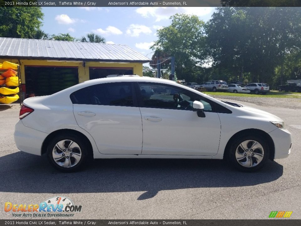 2013 Honda Civic LX Sedan Taffeta White / Gray Photo #2