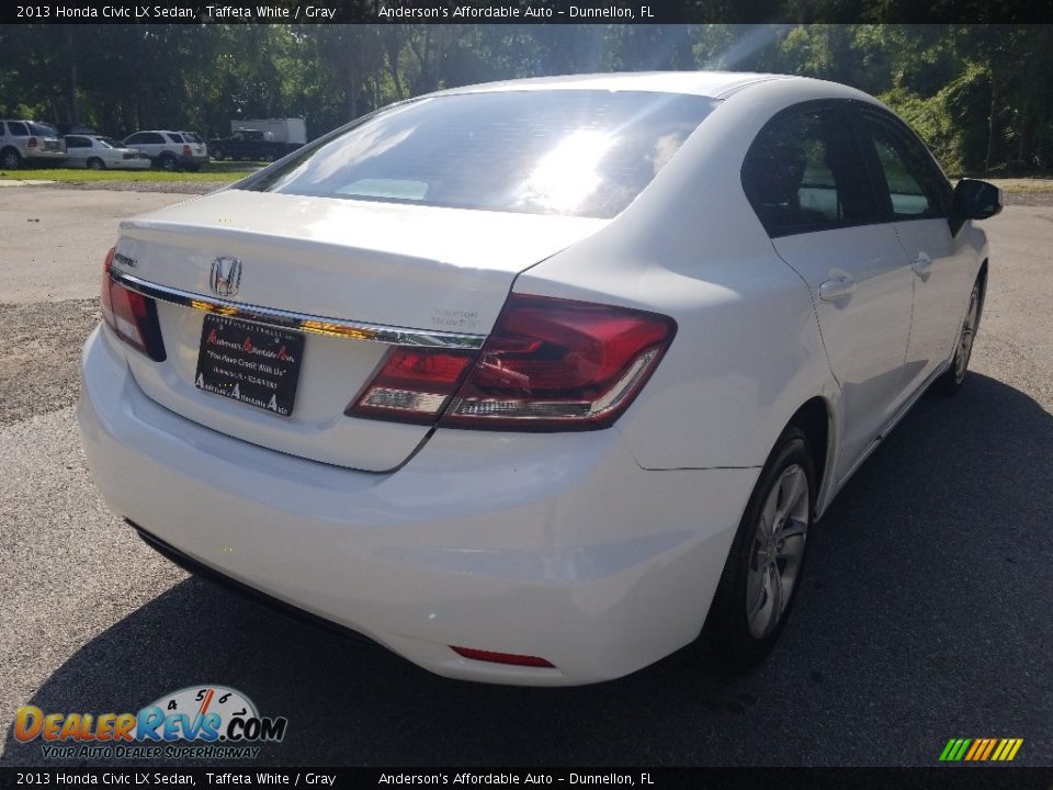 2013 Honda Civic LX Sedan Taffeta White / Gray Photo #3