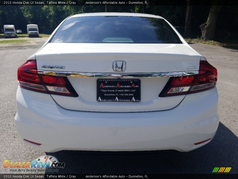 2013 Honda Civic LX Sedan Taffeta White / Gray Photo #4