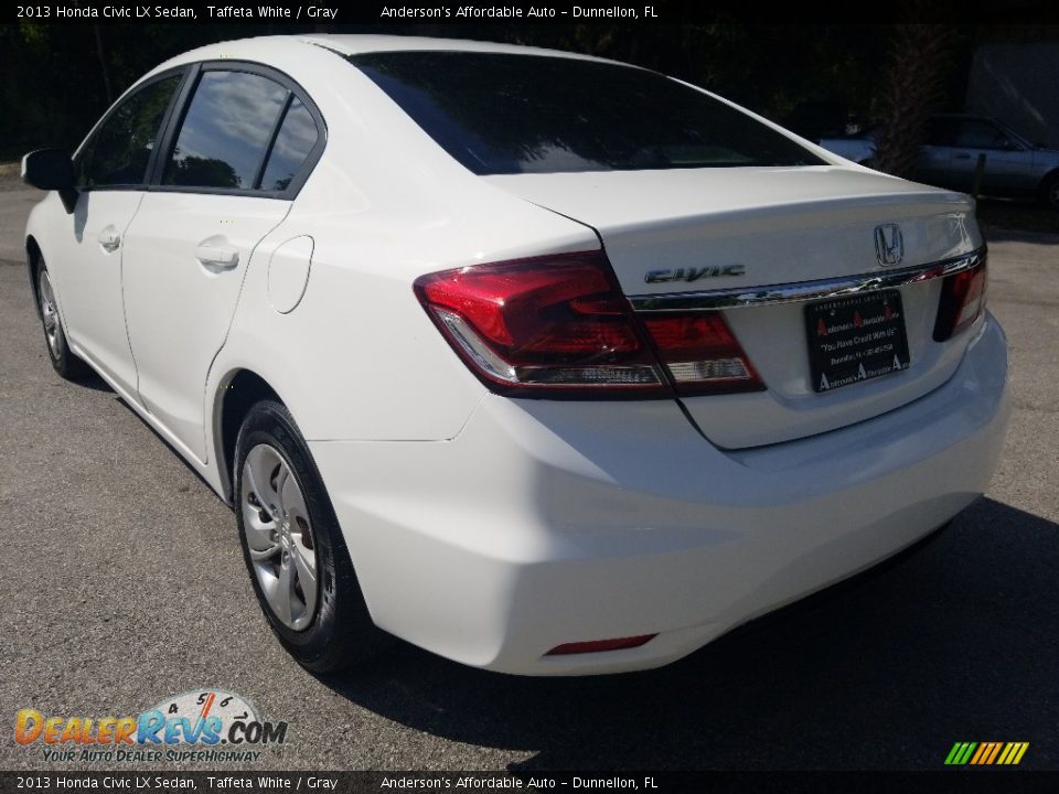 2013 Honda Civic LX Sedan Taffeta White / Gray Photo #5