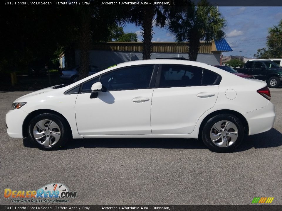 2013 Honda Civic LX Sedan Taffeta White / Gray Photo #6