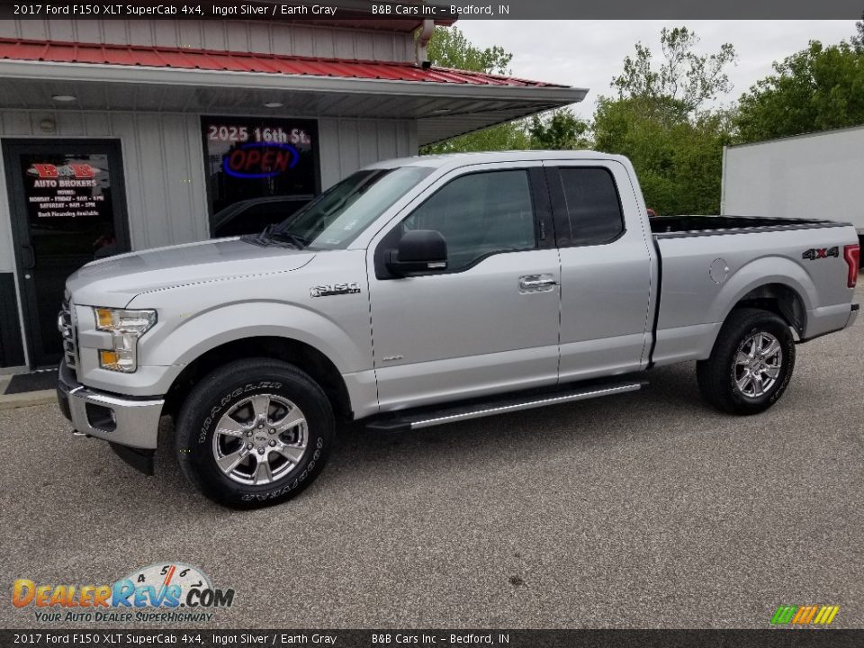 2017 Ford F150 XLT SuperCab 4x4 Ingot Silver / Earth Gray Photo #1