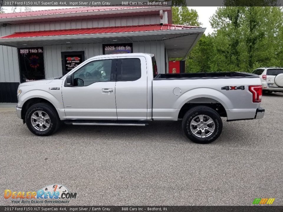 2017 Ford F150 XLT SuperCab 4x4 Ingot Silver / Earth Gray Photo #2