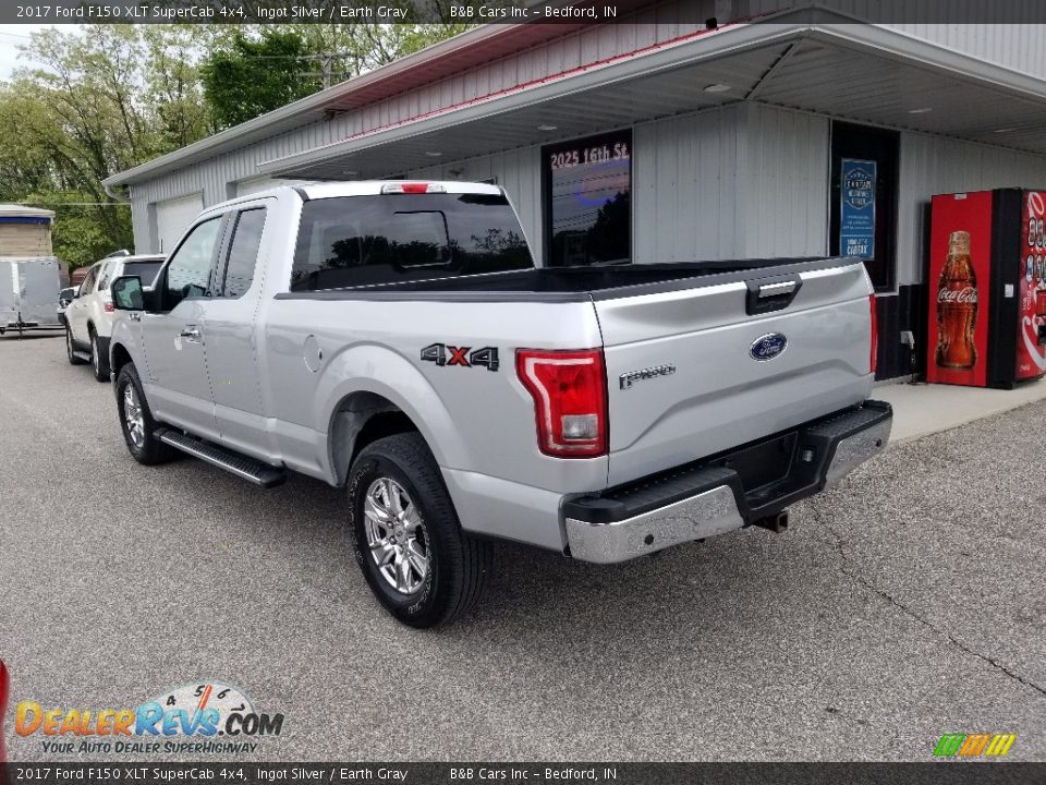 2017 Ford F150 XLT SuperCab 4x4 Ingot Silver / Earth Gray Photo #3
