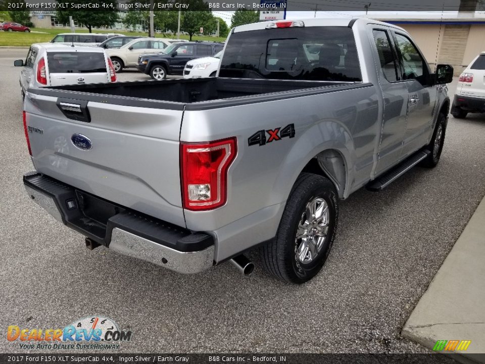 2017 Ford F150 XLT SuperCab 4x4 Ingot Silver / Earth Gray Photo #5
