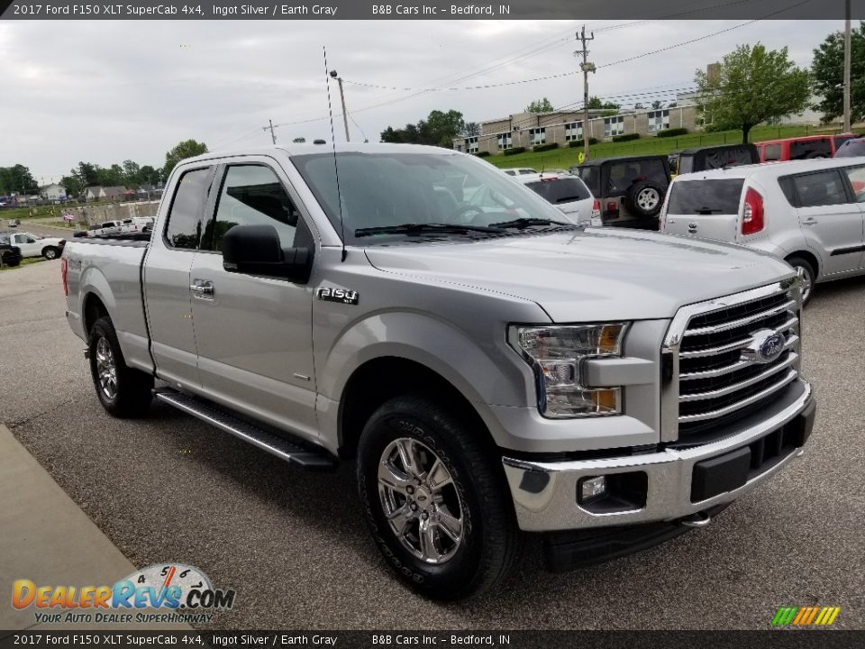 2017 Ford F150 XLT SuperCab 4x4 Ingot Silver / Earth Gray Photo #6
