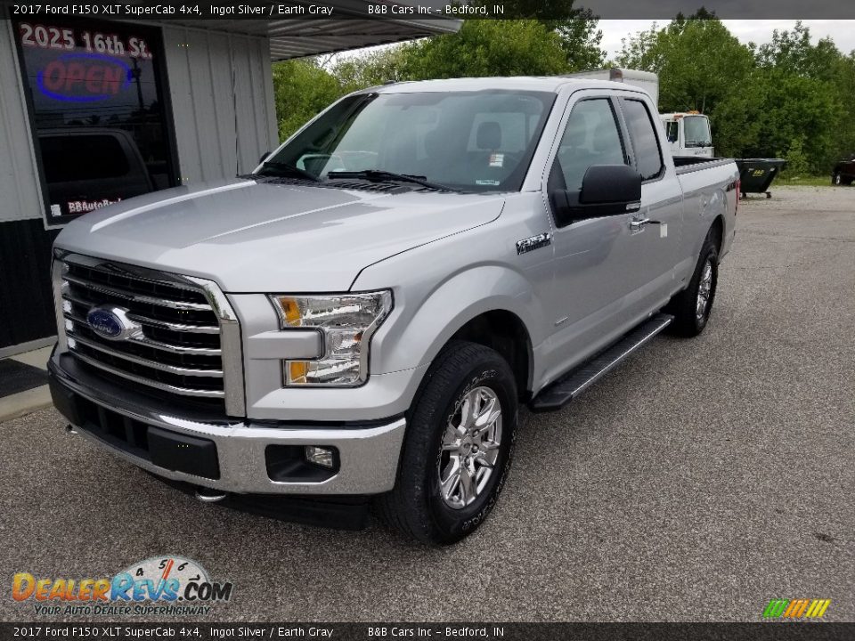 2017 Ford F150 XLT SuperCab 4x4 Ingot Silver / Earth Gray Photo #8