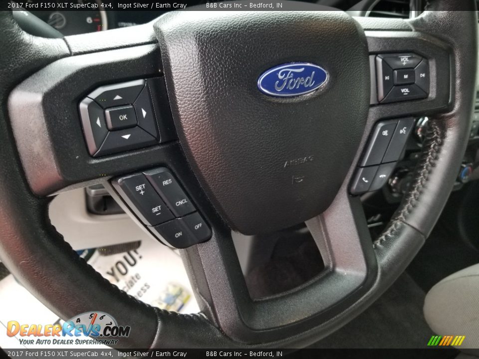 2017 Ford F150 XLT SuperCab 4x4 Ingot Silver / Earth Gray Photo #20