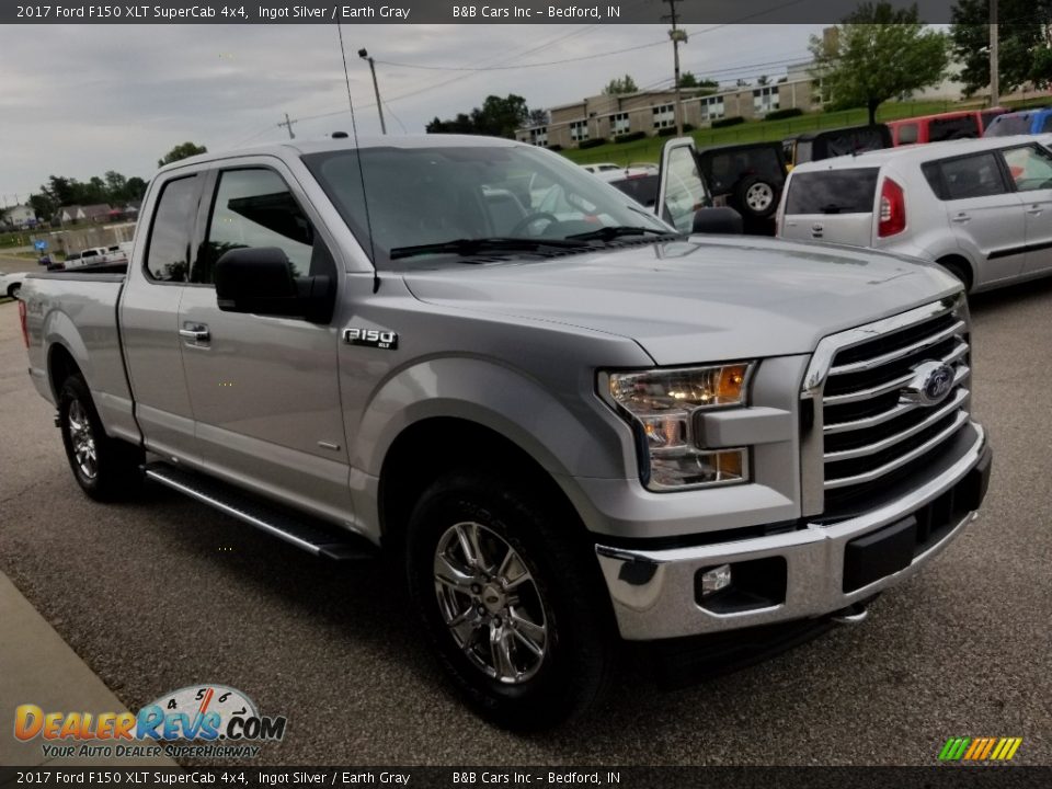 2017 Ford F150 XLT SuperCab 4x4 Ingot Silver / Earth Gray Photo #32