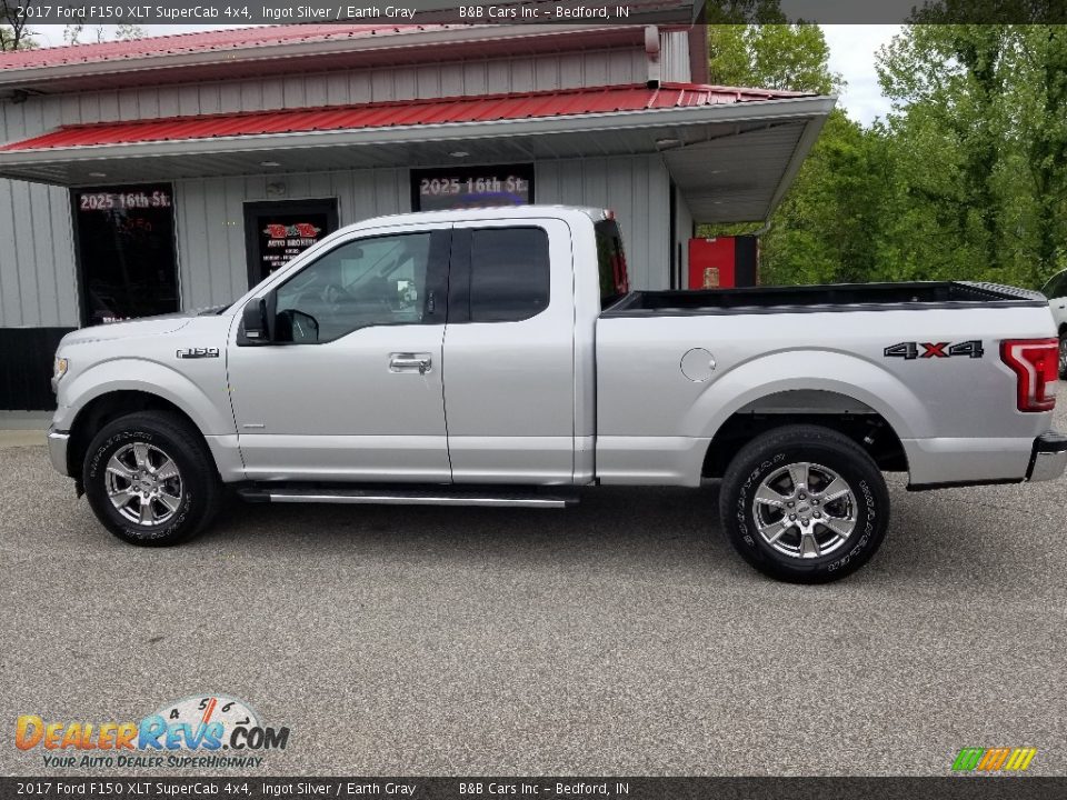 2017 Ford F150 XLT SuperCab 4x4 Ingot Silver / Earth Gray Photo #35