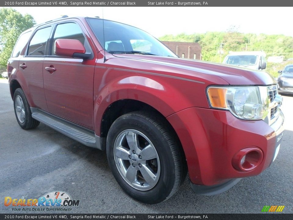 2010 Ford Escape Limited V6 4WD Sangria Red Metallic / Charcoal Black Photo #1