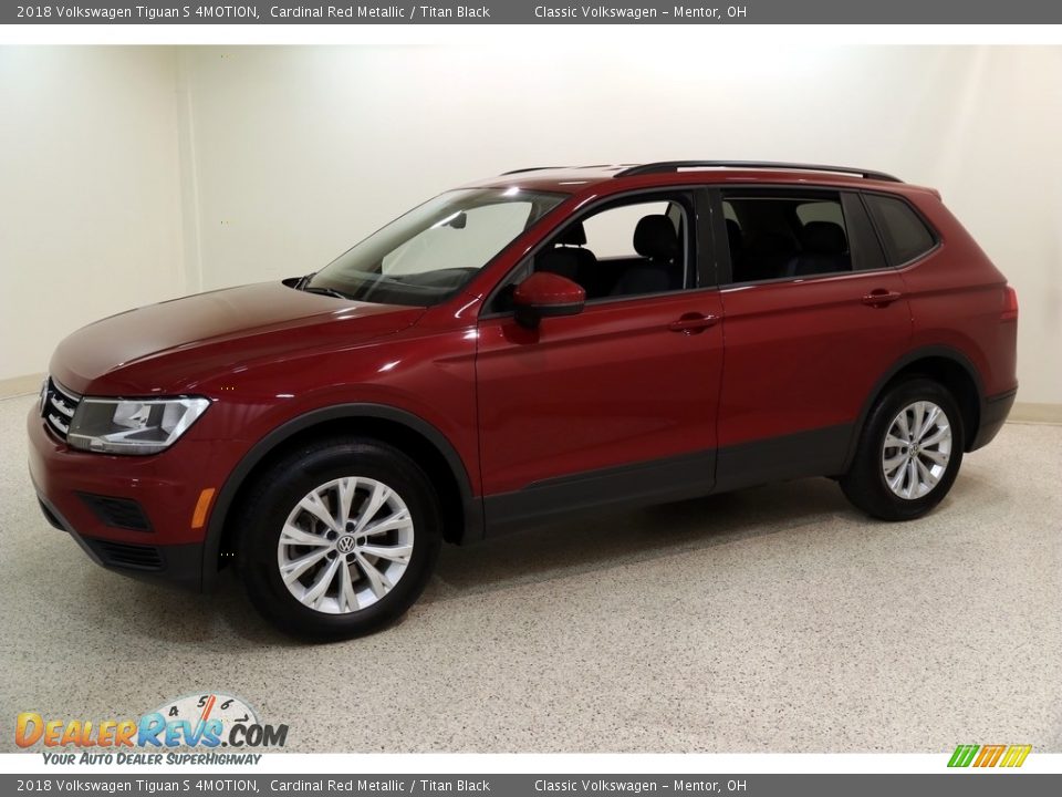 2018 Volkswagen Tiguan S 4MOTION Cardinal Red Metallic / Titan Black Photo #3