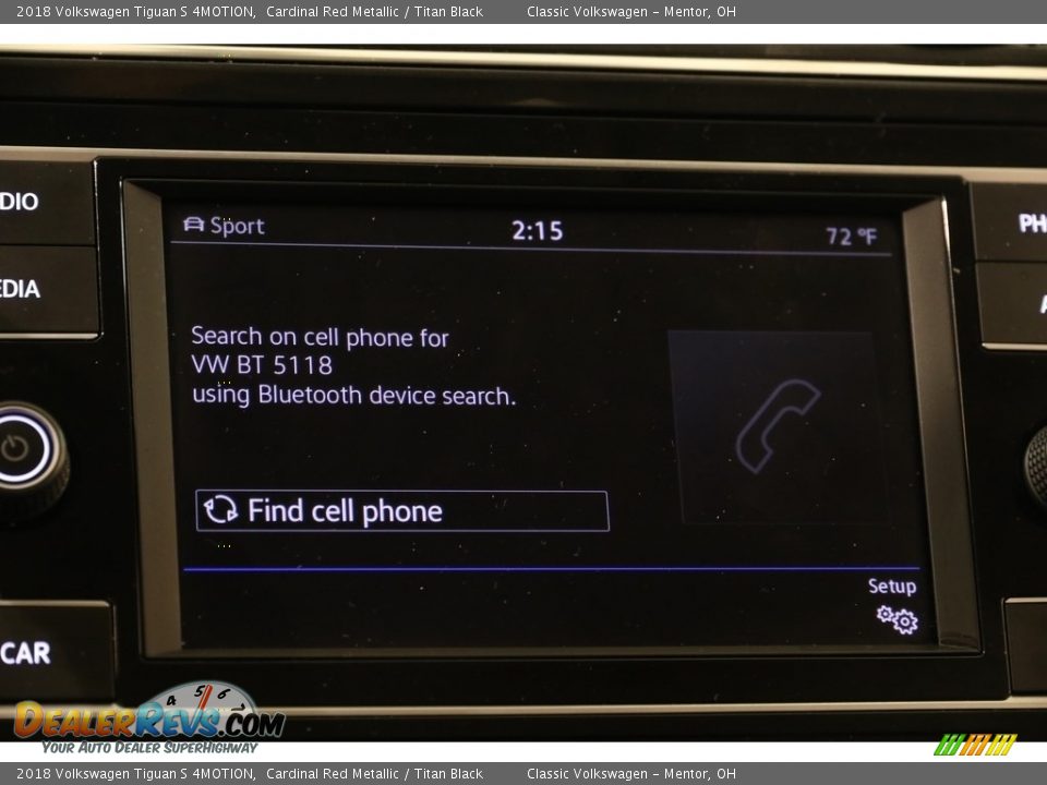 2018 Volkswagen Tiguan S 4MOTION Cardinal Red Metallic / Titan Black Photo #10